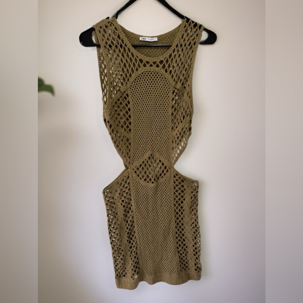 Zara Olive Green Knit Dress